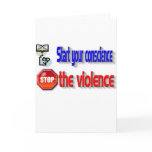 Stop the violence greeting cards