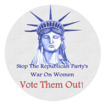 Stop The War On Women Round Stickers