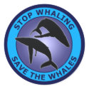 STOP THE WHALING SAVE THE WHALES stickers