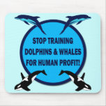 STOP TRAINING DOLPHINS & WHALES mousepads