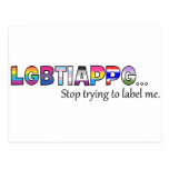 Stop Trying To Label Me Post Card