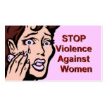 Stop Violence Against Women business cards