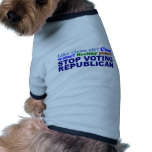 STOP VOTING REPUBLICAN DOG T SHIRT