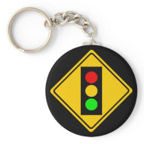 Stoplight Ahead Key Chain