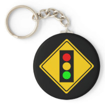 Stoplight Ahead Keychain