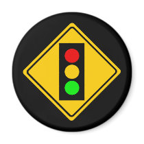 Stoplight Ahead Refrigerator Magnets