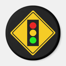 Stoplight Ahead Refrigerator Magnets