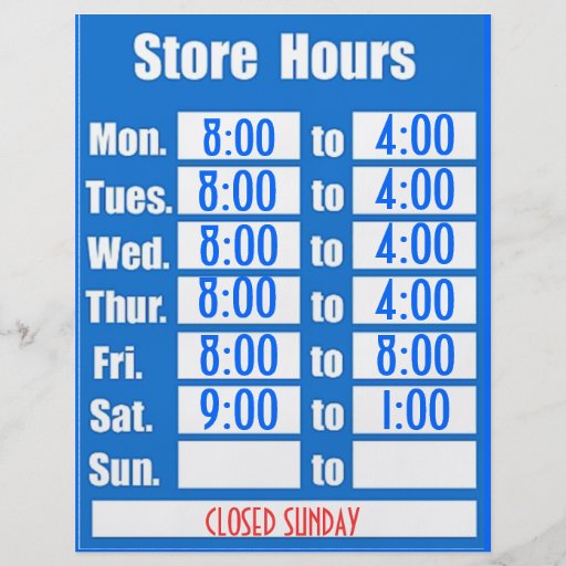 pin store hours sign template on pinterest pin store hours sign template on pinterest