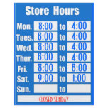 STORE HOUR SIGN flyers
