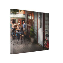 Storefront - Frenchtown, NJ - At a quaint Bistro  Gallery Wrapped Canvas