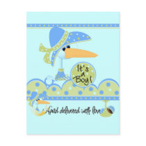 Stork African American Boy Cards
