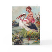 Stork and Baby Card