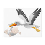 stork and baby postcards