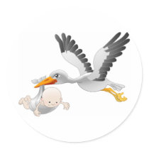 stork and baby