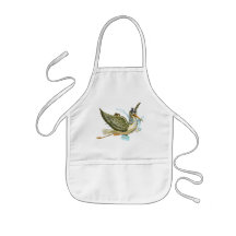 STORK BABY BOY SHOWER APRONS