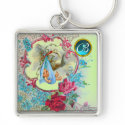 STORK BABY BOY SHOWER GEM MONOGRAM keychains