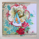STORK BABY BOY SHOWER posters