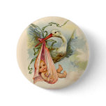 STORK BABY SHOWER 2 BUTTONS