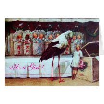 STORK BABY SHOWER 3 CARDS