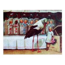 STORK BABY SHOWER 3 POST CARDS