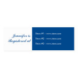 Stork Baby Shower Small Registry Card - Blue Business Cards