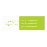 Stork Baby Shower Small Registry Card - Green Business Card