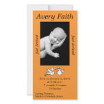 Stork Birth Announcement, 4x8 Vertical photo cards