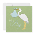 Stork Boy Invitation Square