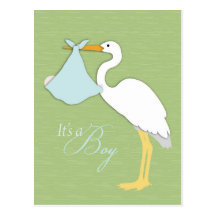 Stork Boy Postcard