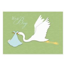 Stork Delivers Boy Reminder Card Business Card Templates