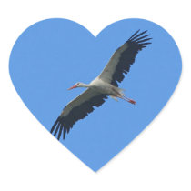 Stork in flight stickers