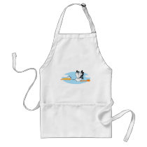 Stork Mascot Cartoon Character Apron