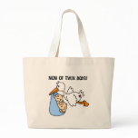 Stork Mum of Twin Boys Canvas Bags