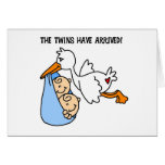 Stork Twin Arrival Card