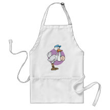 Stork With Baby Apron