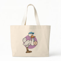 Stork With Baby Tote Bag
