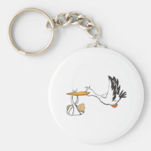 Stork with Baby - Gift for Parents to be Key Chains