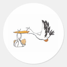 Stork with Baby - Gift for Parents to be Sticker
