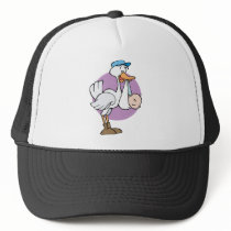Stork With Baby Trucker Hats
