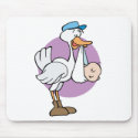 Stork With Baby mousepads