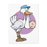 Stork With Baby postcards