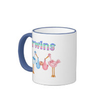 Stork with Twins Mugs