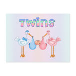 Stork with Twins postcards