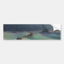 Storm at Sea by Ivan Aivazovsky 1873 Bumper Stickers