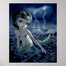Storm Chaser ART PRINT mermaid gothic fantasy