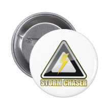 Storm Chaser Lightning Pinback Button