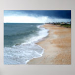 Storm Clouds at Flagler Beach Shoreline Print