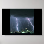 Storm over the city posters
