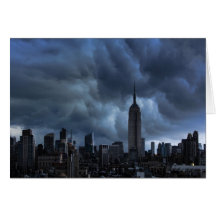 Stormy afternoon skies: Empire State Building Cards