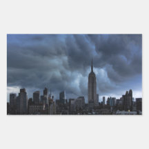 Stormy afternoon skies: Empire State Building Stickers